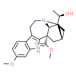 ChemSpider 2D Image | Methyl (20R)-20-hydroxy-13-methoxyibogamine-18-carboxylate | C22H28N2O4