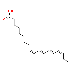 ChemSpider 2D Image | (9Z,11E,13E,15Z)-(1-~14~C)-9,11,13,15-Octadecatetraenoic acid | C1714CH28O2