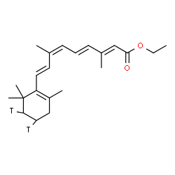 ChemSpider 2D Image | (9cis)-O~15~-Ethyl(2,3-~3~H_2_)retinoic acid | C22H30T2O2