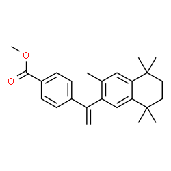 ChemSpider 2D Image | Methyl 4-[1-(3,5,5,8,8-pentamethyl-5,6,7,8-tetrahydro-2-naphthalenyl)vinyl]benzoate | C25H30O2