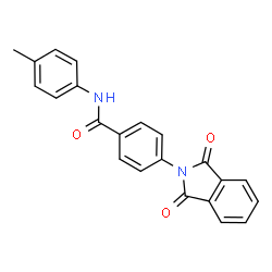 ChemSpider 2D Image | 4-(1,3-Dioxo-1,3-dihydro-2H-isoindol-2-yl)-N-(4-methylphenyl)benzamide | C22H16N2O3