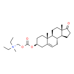 ChemSpider 2D Image | N-Ethyl-N-methyl-N-{[({[(3beta)-17-oxoandrost-5-en-3-yl]oxy}carbonyl)oxy]methyl}ethanaminium | C26H42NO4
