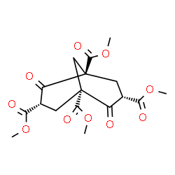 ChemSpider 2D Image | Tetramethyl (1R,3S,5R,7S)-2,6-dioxobicyclo[3.3.1]nonane-1,3,5,7-tetracarboxylate | C17H20O10