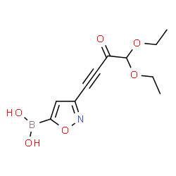 ChemSpider 2D Image | [3-(4,4-Diethoxy-3-oxo-1-butyn-1-yl)-1,2-oxazol-5-yl]boronic acid | C11H14BNO6