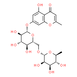 ChemSpider 2D Image | 5-hydroxy-2-methylchromone-7-O-rutinoside | C22H28O13