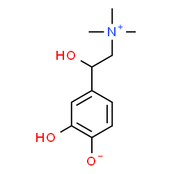 ChemSpider 2D Image | 2-Hydroxy-4-[1-hydroxy-2-(trimethylammonio)ethyl]phenolate | C11H17NO3