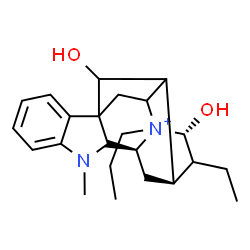ChemSpider 2D Image | (2xi,15alpha,20xi,21alpha)-17,21-Dihydroxy-4-propylajmalan-4-ium | C23H33N2O2
