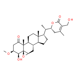 ChemSpider 2D Image | (3beta,4beta,5beta,6beta,17alpha,22R)-4,27-Dihydroxy-3-methoxy-5,6:22,26-diepoxyergost-24-ene-1,26-dione | C29H42O7