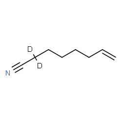 ChemSpider 2D Image | (2,2-~2~H_2_)-7-Octenenitrile | C8H11D2N