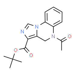 ChemSpider 2D Image | tert-butyl 5-acetyl-4,5-dihydroimidazo[1,5-a]quinoxaline-3-carboxylate | C17H19N3O3