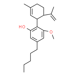 ChemSpider 2D Image | 2-(6-Isopropenyl-3-methyl-2-cyclohexen-1-yl)-3-methoxy-5-pentylphenol | C22H32O2