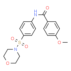 ChemSpider 2D Image | 4-Methoxy-N-[4-(4-morpholinylsulfonyl)phenyl]benzamide | C18H20N2O5S