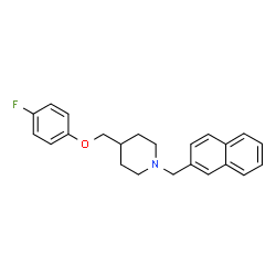 ChemSpider 2D Image | 4-[(4-Fluorophenoxy)methyl]-1-(2-naphthylmethyl)piperidine | C23H24FNO
