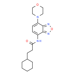 ChemSpider 2D Image | 3-Cyclohexyl-N-[7-(4-morpholinyl)-2,1,3-benzoxadiazol-4-yl]propanamide | C19H26N4O3