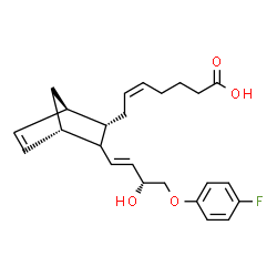 ChemSpider 2D Image | (5Z)-7-{(1R,2S,4S)-3-[(1E,3R)-4-(4-Fluorophenoxy)-3-hydroxy-1-buten-1-yl]bicyclo[2.2.1]hept-5-en-2-yl}-5-heptenoic acid | C24H29FO4