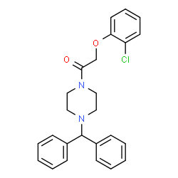 ChemSpider 2D Image | 2-(2-Chlorophenoxy)-1-[4-(diphenylmethyl)-1-piperazinyl]ethanone | C25H25ClN2O2