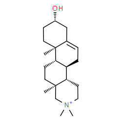 ChemSpider 2D Image | (4aS,4bR,8S,10aR,10bS,12aS)-8-Hydroxy-2,2,10a,12a-tetramethyl-1,2,3,4,4a,4b,5,7,8,9,10,10a,10b,11,12,12a-hexadecahydronaphtho[2,1-f]isoquinolinium | C21H36NO