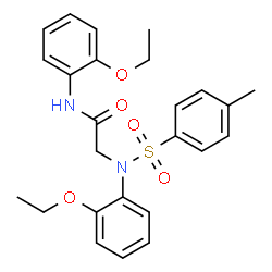 ChemSpider 2D Image | N,N~2~-Bis(2-ethoxyphenyl)-N~2~-[(4-methylphenyl)sulfonyl]glycinamide | C25H28N2O5S