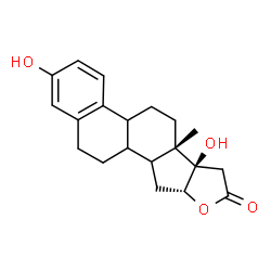 ChemSpider 2D Image | (8xi,9xi,14xi,16alpha,17alpha)-3,17-Dihydroxy-16,21-epoxy-19-norpregna-1,3,5(10)-trien-21-one | C20H24O4