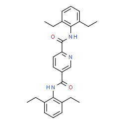 ChemSpider 2D Image | N,N'-Bis(2,6-diethylphenyl)-2,5-pyridinedicarboxamide | C27H31N3O2
