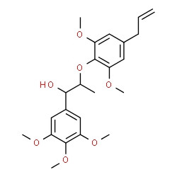 ChemSpider 2D Image | 2-(4-Allyl-2,6-dimethoxyphenoxy)-1-(3,4,5-trimethoxyphenyl)-1-propanol | C23H30O7