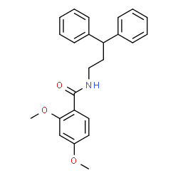 ChemSpider 2D Image | N-(3,3-Diphenylpropyl)-2,4-dimethoxybenzamide | C24H25NO3