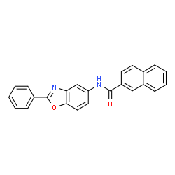 ChemSpider 2D Image | N-(2-Phenyl-1,3-benzoxazol-5-yl)-2-naphthamide | C24H16N2O2