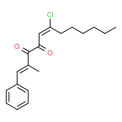 ChemSpider 2D Image | (1E,5E)-6-Chloro-2-methyl-1-phenyl-1,5-dodecadiene-3,4-dione | C19H23ClO2