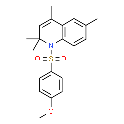 ChemSpider 2D Image | 1-[(4-Methoxyphenyl)sulfonyl]-2,2,4,6-tetramethyl-1,2-dihydroquinoline | C20H23NO3S