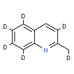 ChemSpider 2D Image | 2-(~2~H_1_)Methyl(3,5,6,7,8-~2~H_5_)quinoline | C10H3D6N