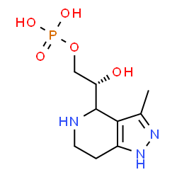 ChemSpider 2D Image | (2R)-2-Hydroxy-2-(3-methyl-4,5,6,7-tetrahydro-1H-pyrazolo[4,3-c]pyridin-4-yl)ethyl dihydrogen phosphate | C9H16N3O5P