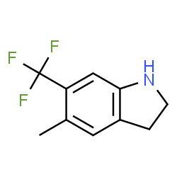 ChemSpider 2D Image | 5-Methyl-6-(trifluormethyl)indolin | C10H10F3N