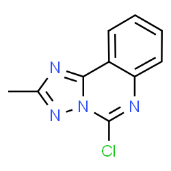 ChemSpider 2D Image | 5-Chloro-2-methyl[1,2,4]triazolo[1,5-c]quinazoline | C10H7ClN4
