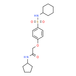 ChemSpider 2D Image | 2-[4-(Cyclohexylsulfamoyl)phenoxy]-N-cyclopentylacetamide | C19H28N2O4S