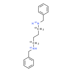 ChemSpider 2D Image | N,N'-Dibenzyl-1,4-(1,4-~13~C_2_)butane(~15~N_2_)diamine | C1613C2H2415N2