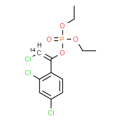 ChemSpider 2D Image | (E)-2-Chloro-1-(2,4-dichlorophenyl)(2-~14~C)vinyl diethyl phosphate | C1114CH14Cl3O4P