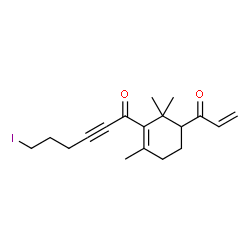 ChemSpider 2D Image | 1-(5-Acryloyl-2,6,6-trimethyl-1-cyclohexen-1-yl)-6-iodo-2-hexyn-1-one | C18H23IO2