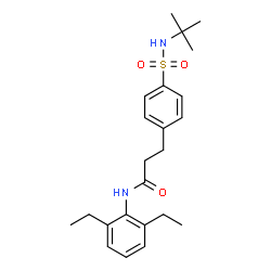 ChemSpider 2D Image | N-(2,6-Diethylphenyl)-3-{4-[(2-methyl-2-propanyl)sulfamoyl]phenyl}propanamide | C23H32N2O3S