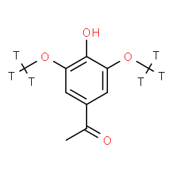 ChemSpider 2D Image | 1-{4-Hydroxy-3,5-bis[(~3~H_3_)methyloxy]phenyl}ethanone | C10H6T6O4