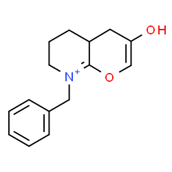 ChemSpider 2D Image | 8-Benzyl-3-hydroxy-4a,5,6,7-tetrahydro-4H-pyrano[2,3-b]pyridin-8-ium | C15H18NO2