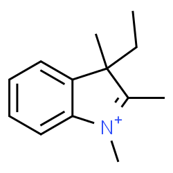 ChemSpider 2D Image | 3-Ethyl-1,2,3-trimethyl-3H-indolium | C13H18N