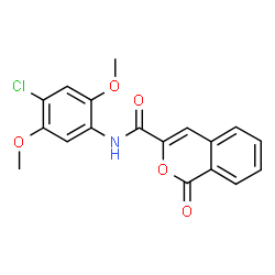 ChemSpider 2D Image | N-(4-Chloro-2,5-dimethoxyphenyl)-1-oxo-1H-isochromene-3-carboxamide | C18H14ClNO5