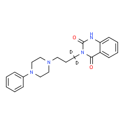 ChemSpider 2D Image | 3-[3-(4-Phenyl-1-piperazinyl)(1,1-~2~H_2_)propyl]-2,4(1H,3H)-quinazolinedione | C21H22D2N4O2