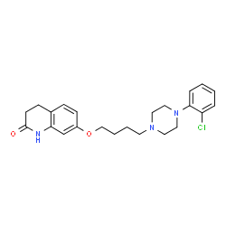 ChemSpider 2D Image | 7-{4-[4-(2-Chlorophenyl)-1-piperazinyl]butoxy}-3,4-dihydro-2(1H)-quinolinone | C23H28ClN3O2