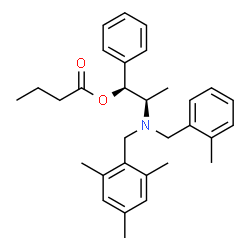 ChemSpider 2D Image | (1S,2R)-2-[(Mesitylmethyl)(2-methylbenzyl)amino]-1-phenylpropyl butyrate | C31H39NO2