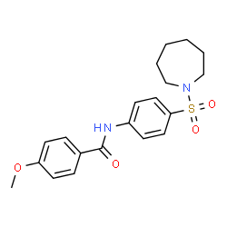 ChemSpider 2D Image | N-[4-(1-Azepanylsulfonyl)phenyl]-4-methoxybenzamide | C20H24N2O4S