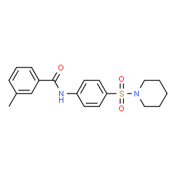 ChemSpider 2D Image | 3-Methyl-N-[4-(1-piperidinylsulfonyl)phenyl]benzamide | C19H22N2O3S