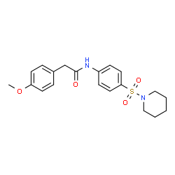 ChemSpider 2D Image | 2-(4-Methoxyphenyl)-N-[4-(1-piperidinylsulfonyl)phenyl]acetamide | C20H24N2O4S