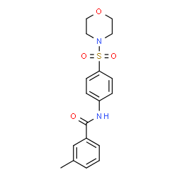 ChemSpider 2D Image | 3-Methyl-N-[4-(4-morpholinylsulfonyl)phenyl]benzamide | C18H20N2O4S
