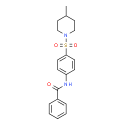 ChemSpider 2D Image | N-{4-[(4-Methyl-1-piperidinyl)sulfonyl]phenyl}benzamide | C19H22N2O3S